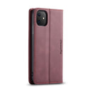 CaseMe-013 Multifunctional Horizontal Flip Leather Case with Card Slot & Holder & Wallet for iPhone 11(Wine)