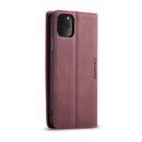 CaseMe-013 Multifunctional Horizontal Flip Leather Case with Card Slot & Holder & Wallet for iPhone 11 Pro Max(Wine)