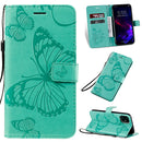 Pressed Printing Butterfly Pattern Horizontal Flip PU Leather Case with Holder & Card Slots & Wallet & Lanyard For iPhone 11(Green)