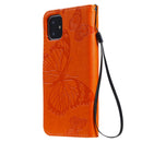 Pressed Printing Butterfly Pattern Horizontal Flip PU Leather Case with Holder & Card Slots & Wallet & Lanyard For iPhone 11(Orange)