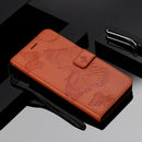 Pressed Printing Butterfly Pattern Horizontal Flip PU Leather Case with Holder & Card Slots & Wallet & Lanyard For iPhone 11(Orange)