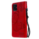 Pressed Printing Butterfly Pattern Horizontal Flip PU Leather Case with Holder & Card Slots & Wallet & Lanyard For iPhone 11(Red)