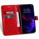 Pressed Printing Butterfly Pattern Horizontal Flip PU Leather Case with Holder & Card Slots & Wallet & Lanyard For iPhone 11(Red)