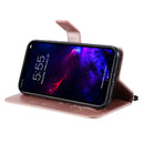 Pressed Printing Butterfly Pattern Horizontal Flip PU Leather Case with Holder & Card Slots & Wallet & Lanyard For iPhone 11(Rose Gold)