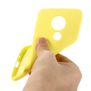 Solid Color Liquid Silicone Shockproof Full Coverage Case For Motorola Moto G7 & G7 Plus(Yellow)
