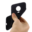 Solid Color Liquid Silicone Shockproof Full Coverage Case For Motorola Moto G7 & G7 Plus(Black)