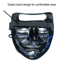 Halloween Festival Party X Face Seam Mouth Two Color LED Luminescence Mask(Green White)