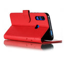Feather Pattern Litchi Texture Horizontal Flip Leather Case with Wallet & Holder & Card Slots For Huawei P Smart Z / Y9 Prime (2019)(Red)