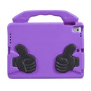 Shockproof EVA Thumb Bumper Case with Handle & Holder for iPad 9.7(Purple)