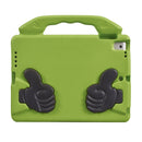 Shockproof EVA Thumb Bumper Case with Handle & Holder for iPad 9.7(Green)