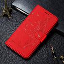 Feather Pattern Litchi Texture Horizontal Flip Leather Case with Wallet & Holder & Card Slots For iPhone 11(Red)