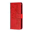 Feather Pattern Litchi Texture Horizontal Flip Leather Case with Wallet & Holder & Card Slots For iPhone 11(Red)