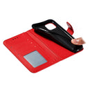Feather Pattern Litchi Texture Horizontal Flip Leather Case with Wallet & Holder & Card Slots For iPhone 11(Red)