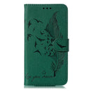 Feather Pattern Litchi Texture Horizontal Flip Leather Case with Wallet & Holder & Card Slots For iPhone 11(Green)