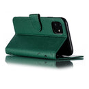 Feather Pattern Litchi Texture Horizontal Flip Leather Case with Wallet & Holder & Card Slots For iPhone 11(Green)