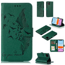 Feather Pattern Litchi Texture Horizontal Flip Leather Case with Wallet & Holder & Card Slots For iPhone 11(Green)