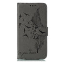 Feather Pattern Litchi Texture Horizontal Flip Leather Case with Wallet & Holder & Card Slots For iPhone 11(Gray)