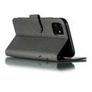 Feather Pattern Litchi Texture Horizontal Flip Leather Case with Wallet & Holder & Card Slots For iPhone 11(Gray)