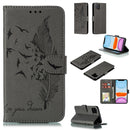 Feather Pattern Litchi Texture Horizontal Flip Leather Case with Wallet & Holder & Card Slots For iPhone 11(Gray)