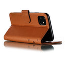 Feather Pattern Litchi Texture Horizontal Flip Leather Case with Wallet & Holder & Card Slots For iPhone 11(Brown)