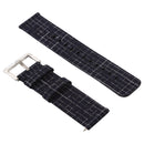 Simple Fashion Canvas Watch Band for Fitbit Versa / Versa 2(Black Silver)