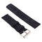 Simple Fashion Canvas Watch Band for Fitbit Versa / Versa 2(Black Silver)