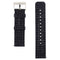 Simple Fashion Canvas Watch Band for Fitbit Versa / Versa 2(Black Silver)