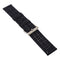 Simple Fashion Canvas Watch Band for Fitbit Versa / Versa 2(Black Silver)