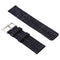 Simple Fashion Canvas Watch Band for Fitbit Versa / Versa 2(Black Silver)