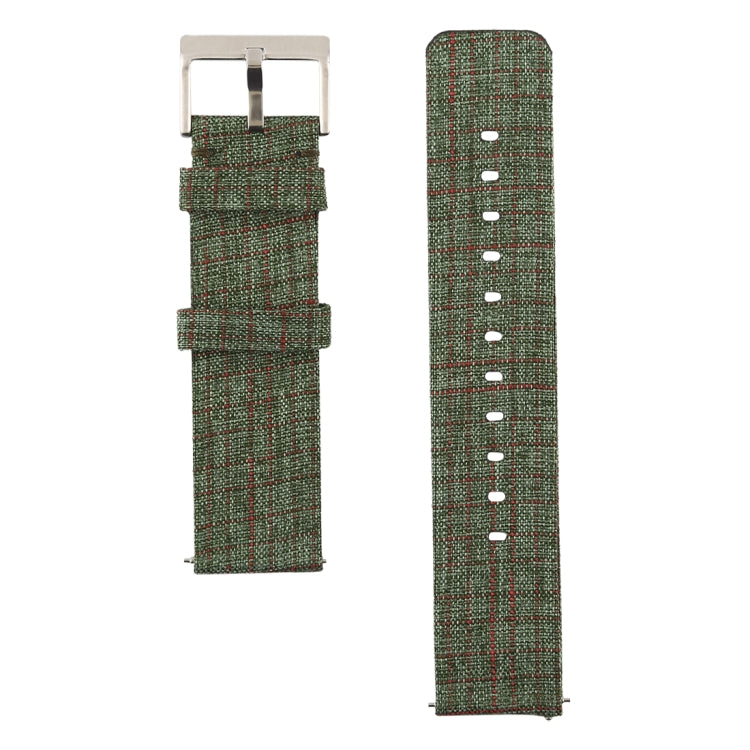 Simple Fashion Canvas Watch Band for Fitbit Versa / Versa 2(Army Green)