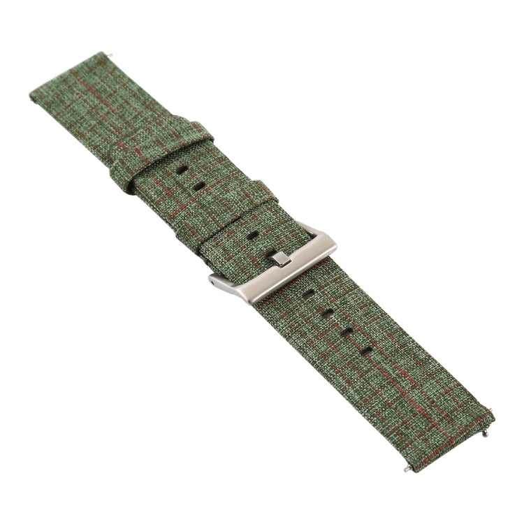 Simple Fashion Canvas Watch Band for Fitbit Versa / Versa 2(Army Green)