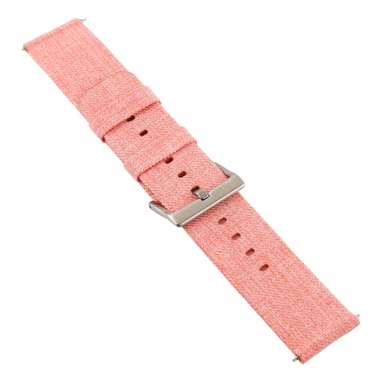 Simple Fashion Canvas Watch Band for Fitbit Versa / Versa 2(Coral)