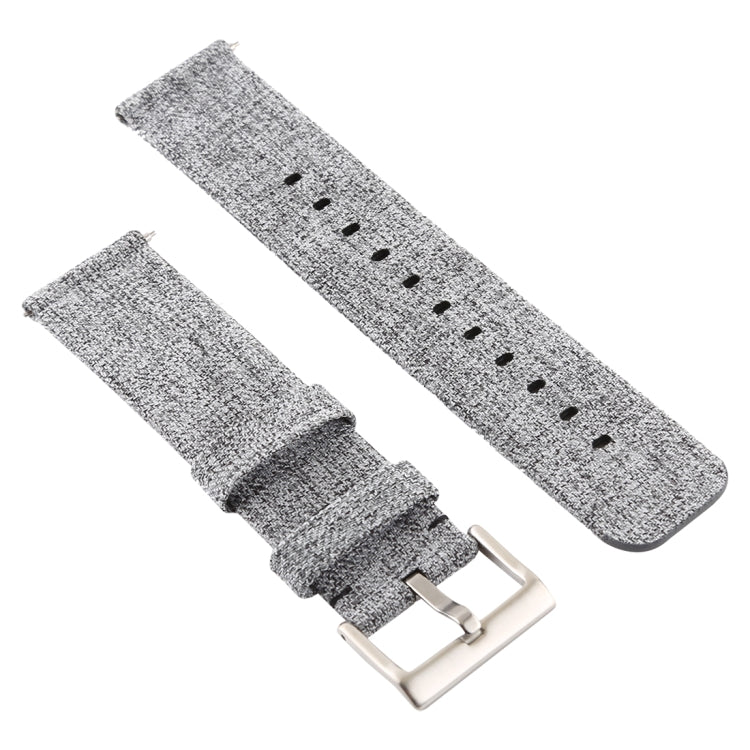 Simple Fashion Canvas Watch Band for Fitbit Versa / Versa 2(Grey)