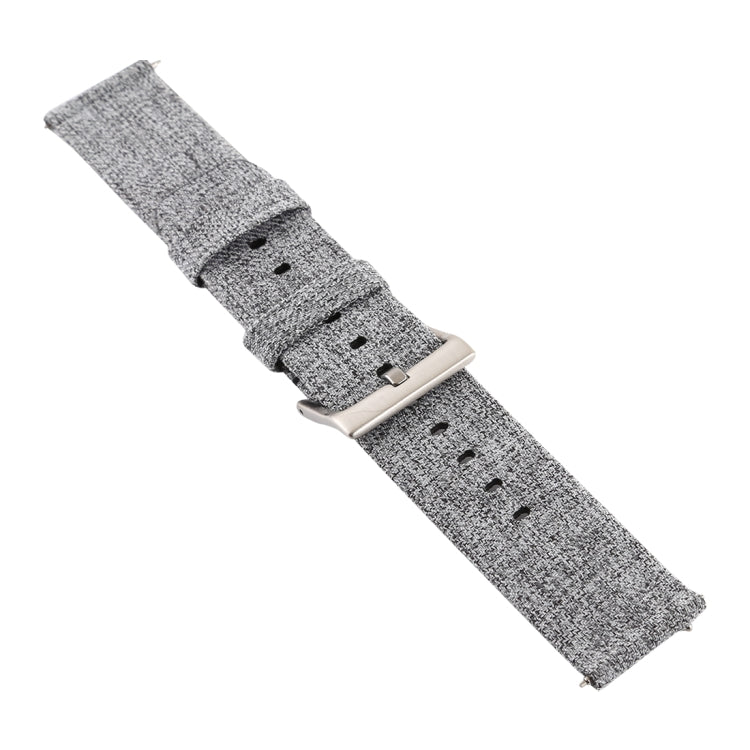 Simple Fashion Canvas Watch Band for Fitbit Versa / Versa 2(Grey)