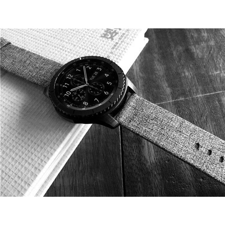 Simple Fashion Canvas Watch Band for Fitbit Versa / Versa 2(Grey)