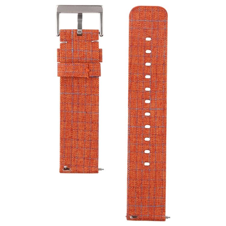 Simple Fashion Canvas Watch Band for Fitbit Versa / Versa 2(Light Orange)