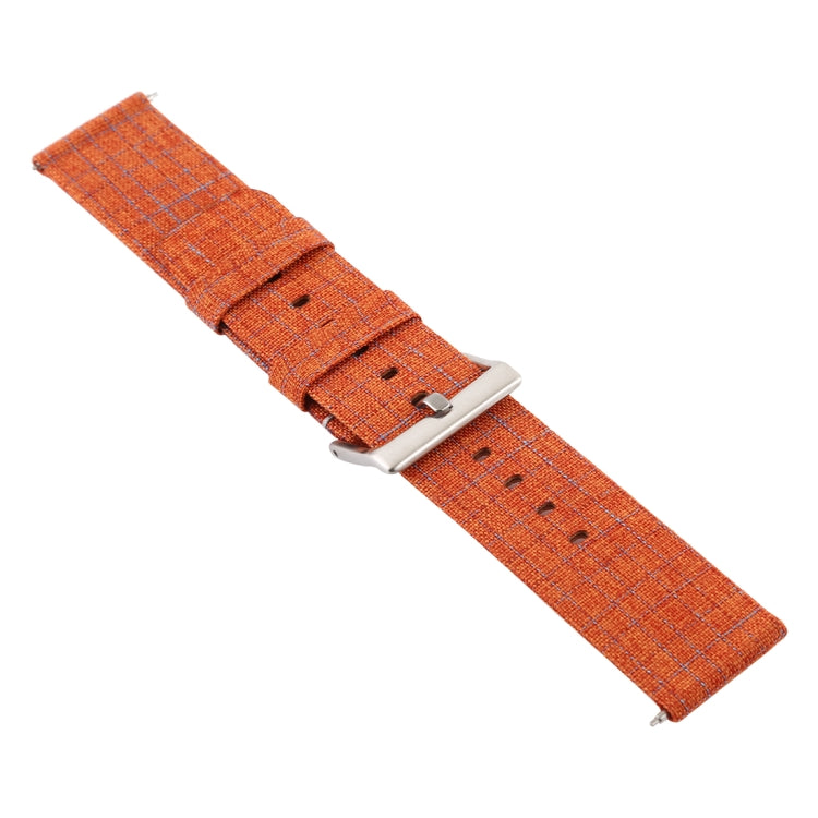 Simple Fashion Canvas Watch Band for Fitbit Versa / Versa 2(Light Orange)