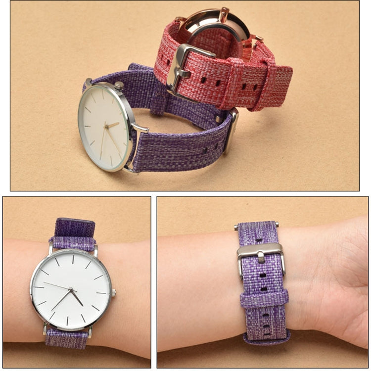 Simple Fashion Canvas Watch Band for Fitbit Versa / Versa 2(Orange)