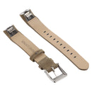 Smart Watch Shiny Leather Watch Band for Fitbit Alta(Light Brown)