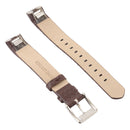 Smart Watch Shiny Leather Watch Band for Fitbit Alta(Dark Brown)