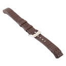 Smart Watch Shiny Leather Watch Band for Fitbit Alta(Dark Brown)