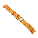Smart Watch Shiny Leather Watch Band for Fitbit Alta(Lemon Yellow)