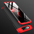GKK Three Stage Splicing Full Coverage PC Case For Galaxy A80(Black Red)
