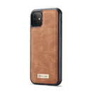 CaseMe-007 Detachable Multifunctional Horizontal Flip Leather Case with Card Slot & Holder & Zipper Wallet & Photo Frame For iPhone 11(Brown)