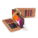 CaseMe-007 Detachable Multifunctional Horizontal Flip Leather Case with Card Slot & Holder & Zipper Wallet & Photo Frame For iPhone 11(Brown)