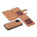 CaseMe-007 Detachable Multifunctional Horizontal Flip Leather Case with Card Slot & Holder & Zipper Wallet & Photo Frame For iPhone 11(Brown)