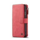 CaseMe-007 Detachable Multifunctional Horizontal Flip Leather Case with Card Slot & Holder & Zipper Wallet & Photo Frame For iPhone 11 Pro Max(Red)