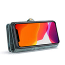 CaseMe-008 Detachable Multifunctional Horizontal Flip Leather Case with Card Slot & Holder & Zipper Wallet & Photo Frame For iPhone 11 Pro(Blue)