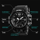 SKMEI 1155B Multifunctional Men Outdoor Sports Noctilucent Waterproof Large Dial Wrist Watch(Red)