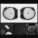 SKMEI 1155B Multifunctional Men Outdoor Sports Noctilucent Waterproof Large Dial Wrist Watch(Grey Black)